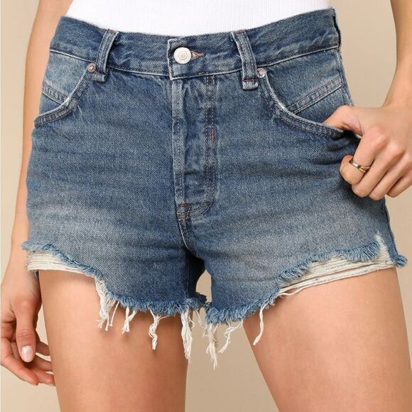NWT Free People Now Or Never Denim Shorts - Picture 3 of 8